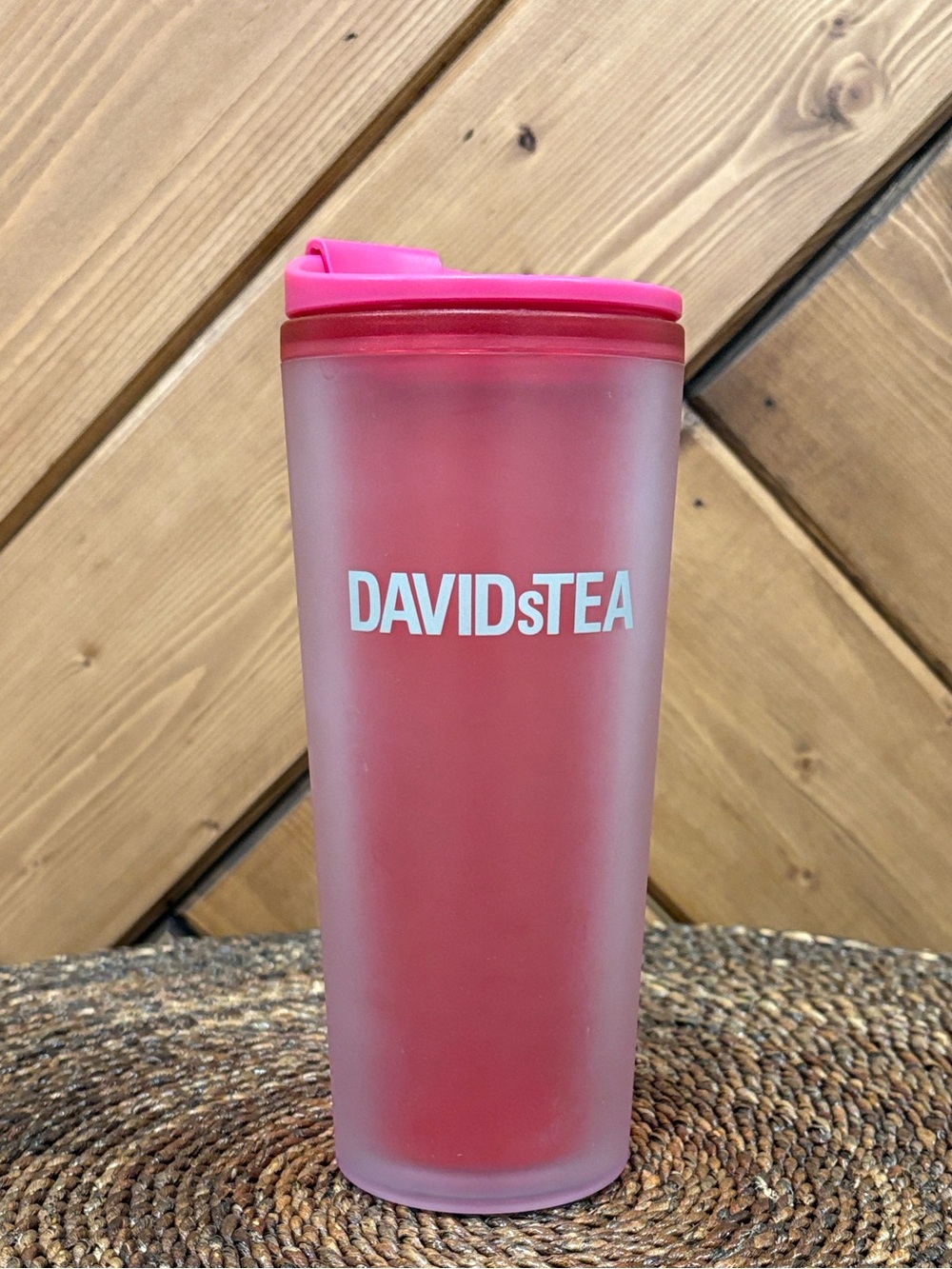 DAVIDsTEA Frosted Pink Iced Tea Tumbler 473ml